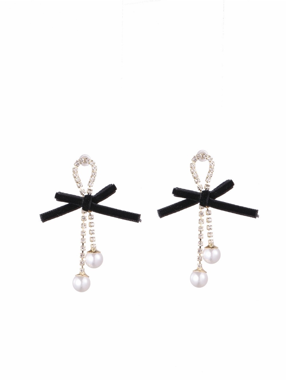 Faux Pearl & Bowknot Earrings